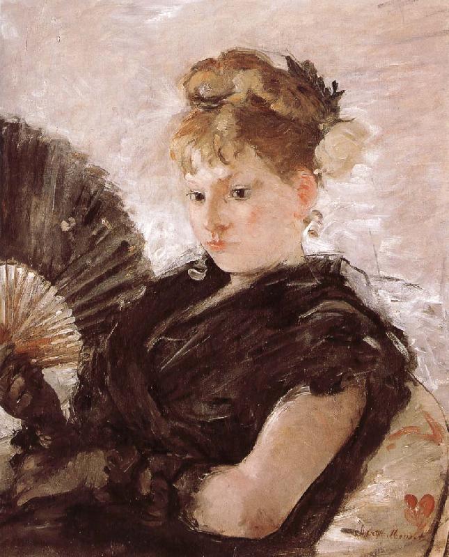 Berthe Morisot The woman holding a fan oil painting picture